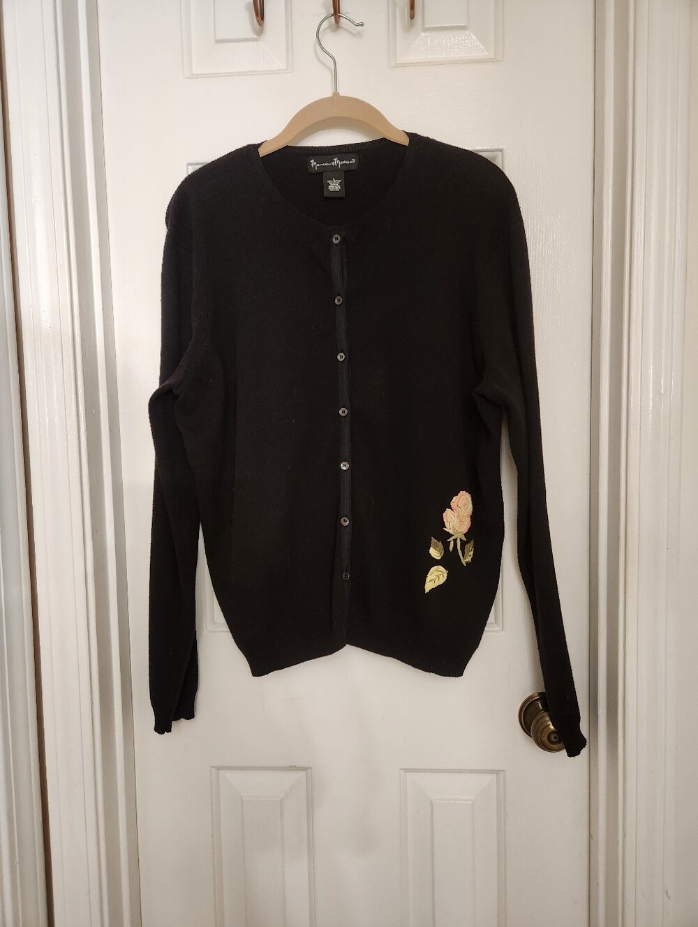 Vintage Inspired Embroidered Cardigan - Size L
